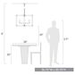 Golden Lighting Lowell 6-Light Chandelier in Matte Black, , large