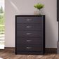 CorLiving Newport 5 Drawer Tall Dresser in Black Oak, , large