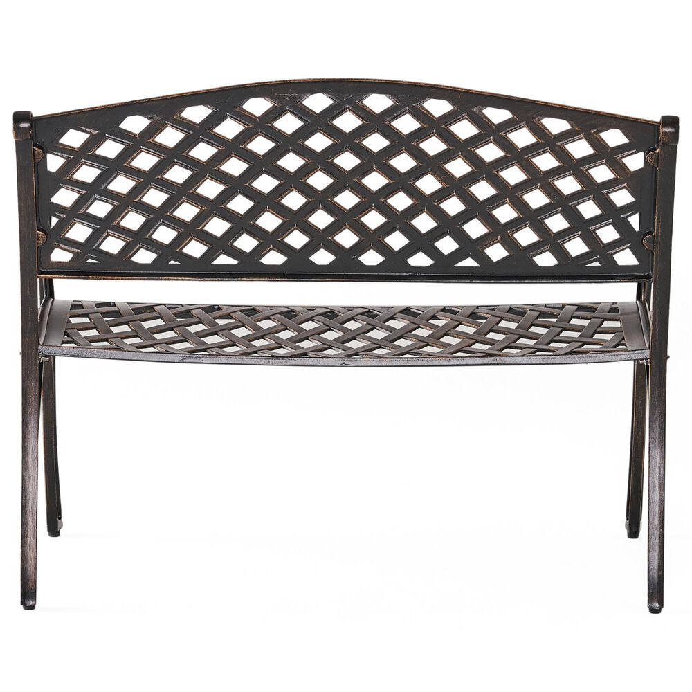 Hearth and Haven Spencer Patio Cast Bench in Copper, , large