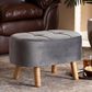 Baxton Studio Simone Upholstered Ottoman in Grey, , large