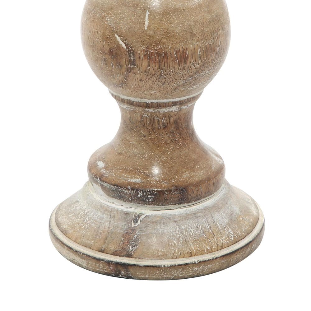 Maple and Jade 6&quot;, 8&quot;, 10&quot; Decorative Candle Holder in Light Brown &#40;Set of 3&#41;, , large