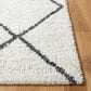 Safavieh August Shag AUG572A 2"2" x 9" Ivory and Black Runner, , large