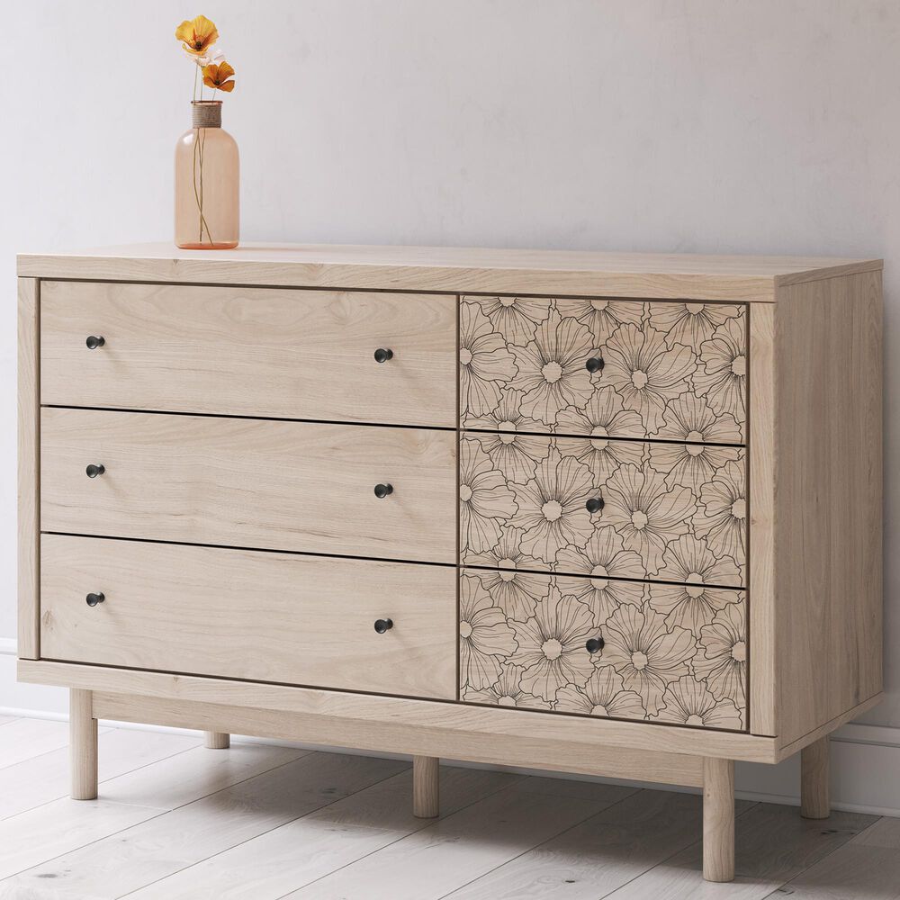 Ashley Arloster 6-Drawer Dresser in Tan, , large