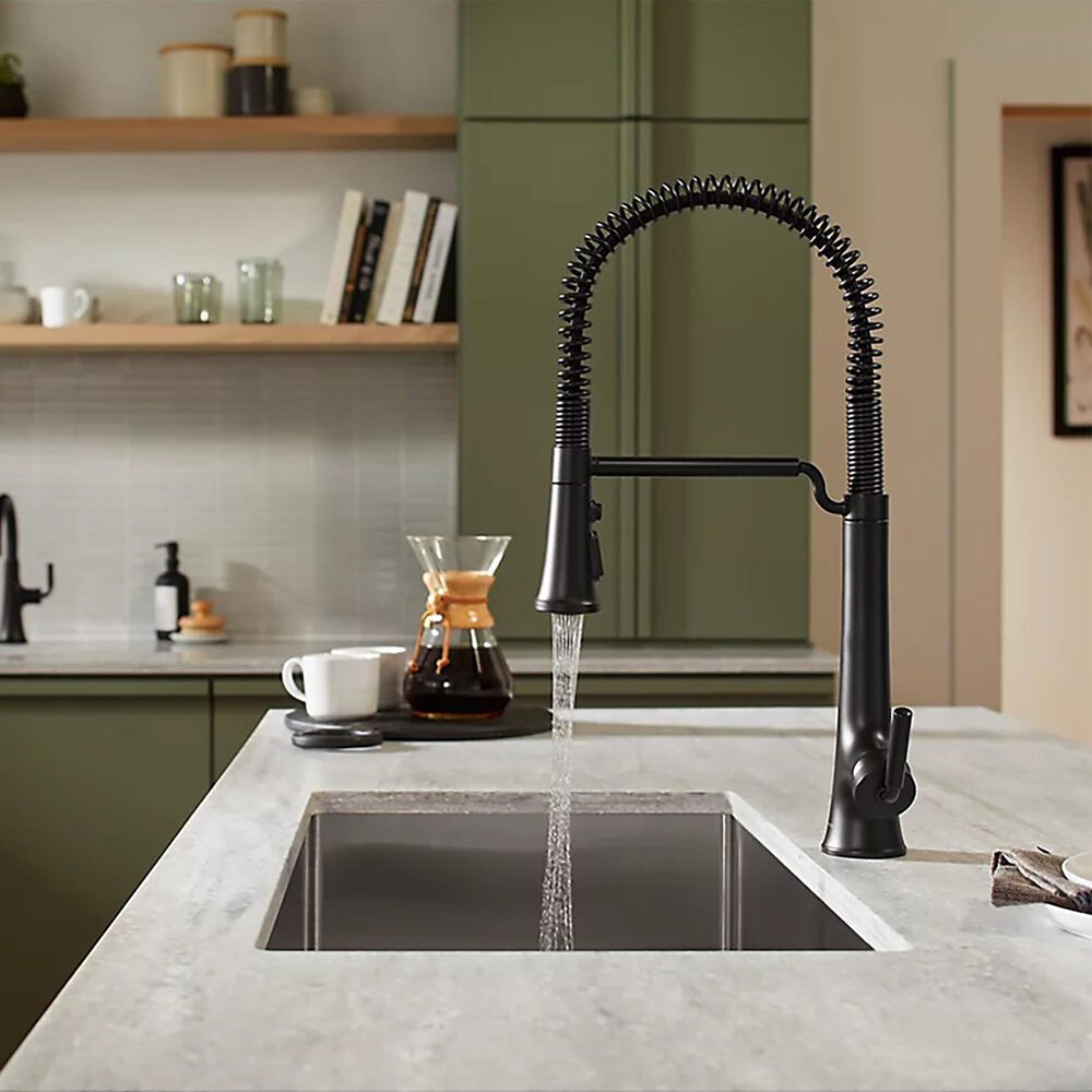 Kohler Tone Semi-Professional Pull-Down Kitchen Sink Faucet in Matte Black, , large
