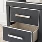 Ashley Zuraleus King Upholstered Panel Storage Bed with Two Nightstands in Matte Black, , large