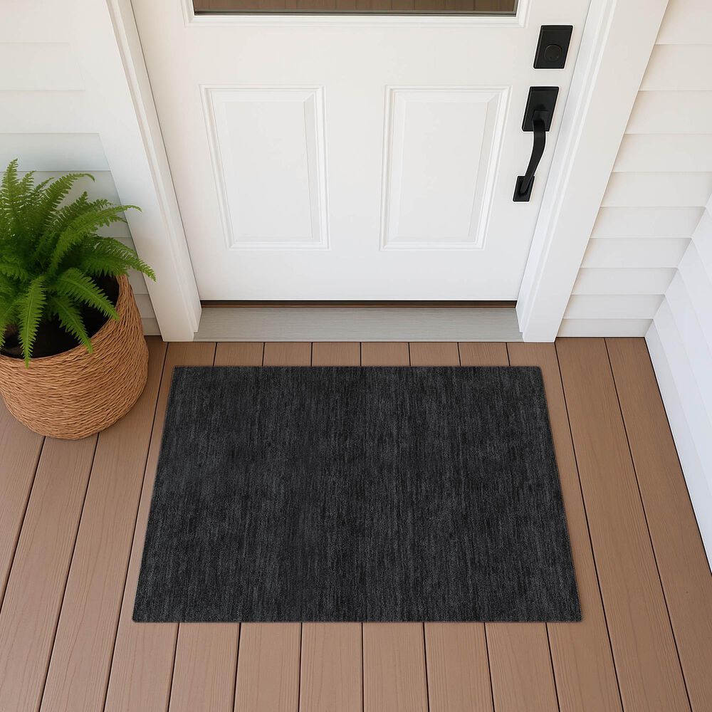 Dalyn Rug Company Soft Essentials Solid Black 1'8" x 2'6" Area Rug, , large