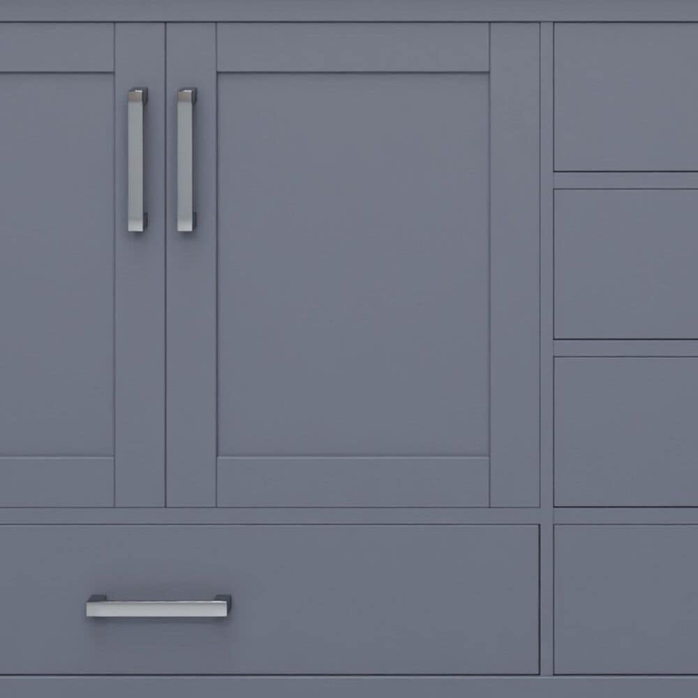 Lexora Home Jacques 80" Double Bathroom Vanity in Dark Grey with 2 cm White Carrara Marble Top and Rectangular Sinks, , large