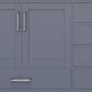 Lexora Home Jacques 80" Double Bathroom Vanity in Dark Grey with 2 cm White Carrara Marble Top and Rectangular Sinks, , large