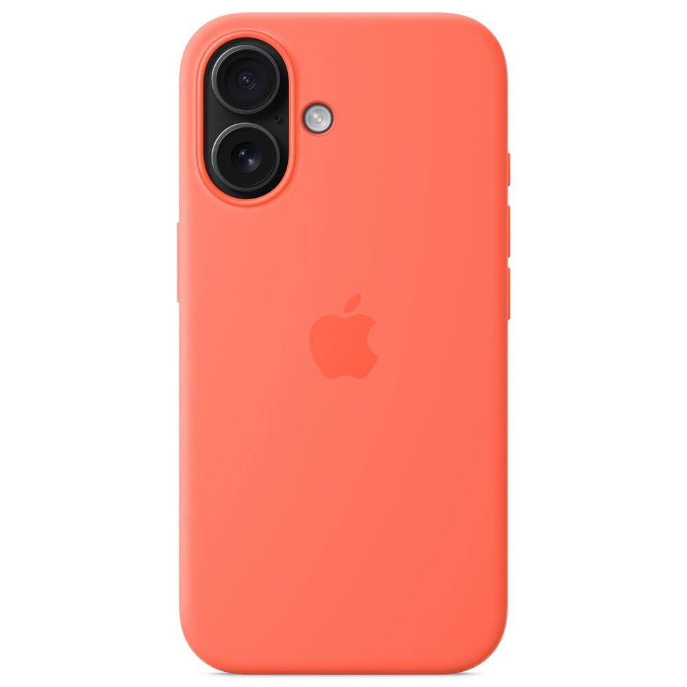 Apple Silicone Case with MagSafe for iPhone 16 in Tangerine, , large