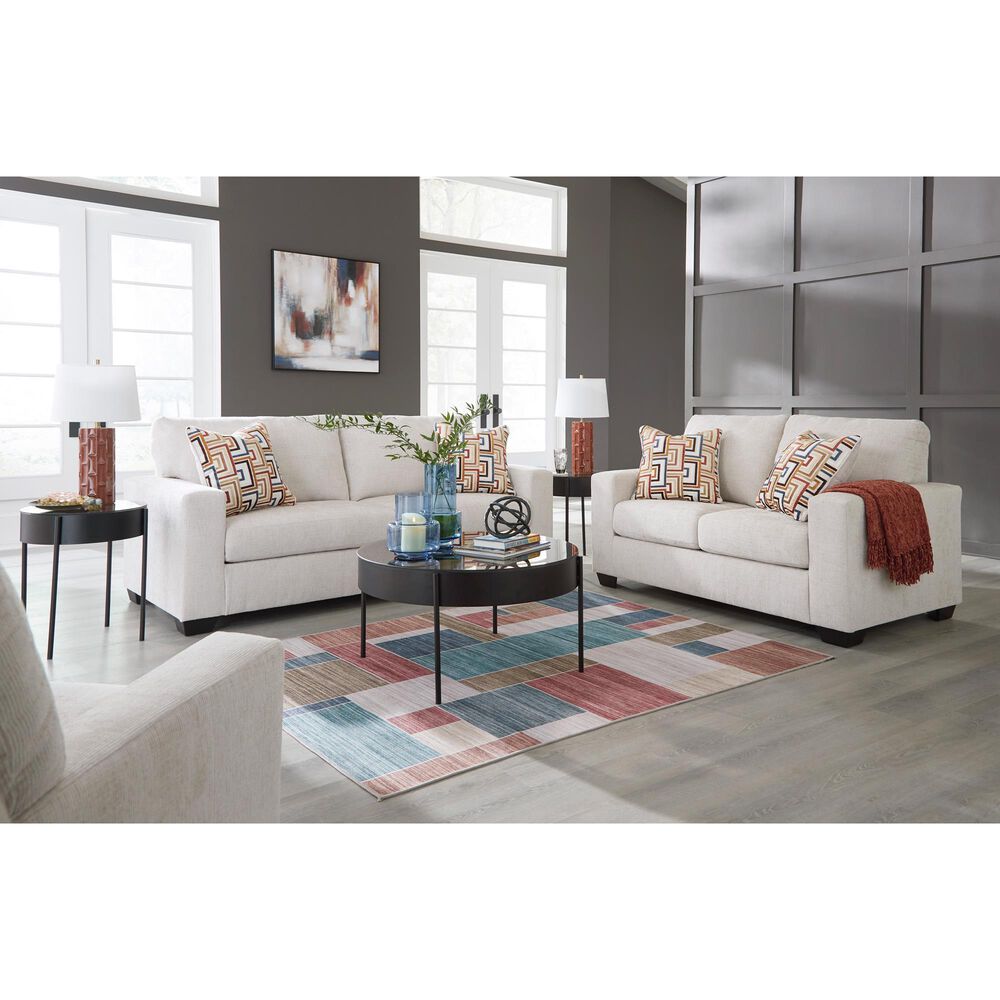 Ashley Aviemore Stationary Sofa and Loveseat Set in Stone, , large