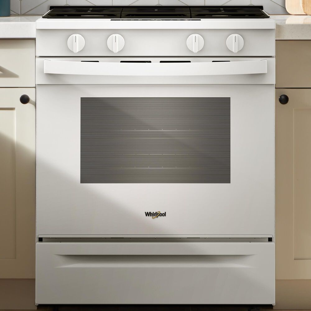 Whirlpool 30" Gas Range in White, , large