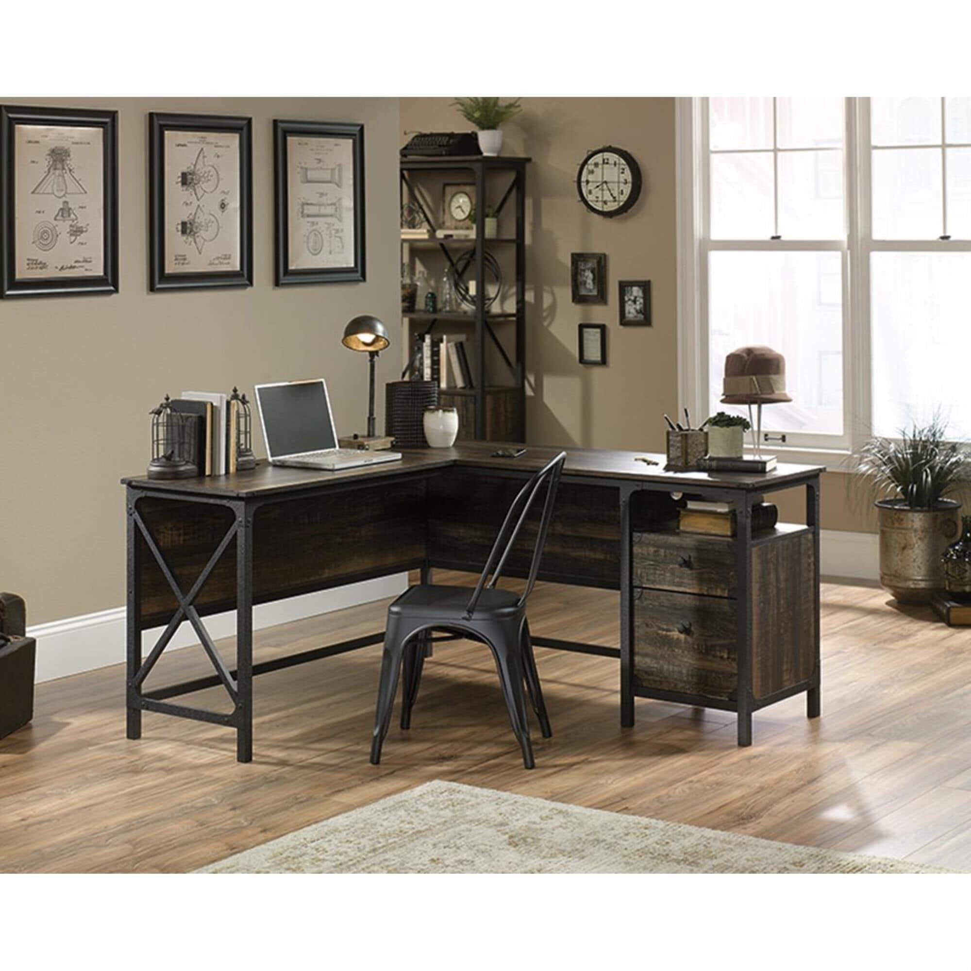 Sauder carbon sales oak desk