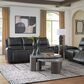 Ashley Glossmore Manual Reclining Sofa in Black, , large