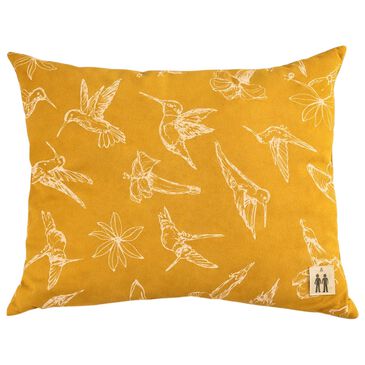 Eric & Christopher 19" x 24" Hummingbird Throw Pillow in Sunshine Yellow, , large