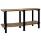 Flair Industries Curved Console Table in Black and Weathered Barn, , large