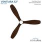 Minka-Aire Ventiara 52" LED Flush Mount Indoor/Outdoor Ceiling Fan in Coal, , large