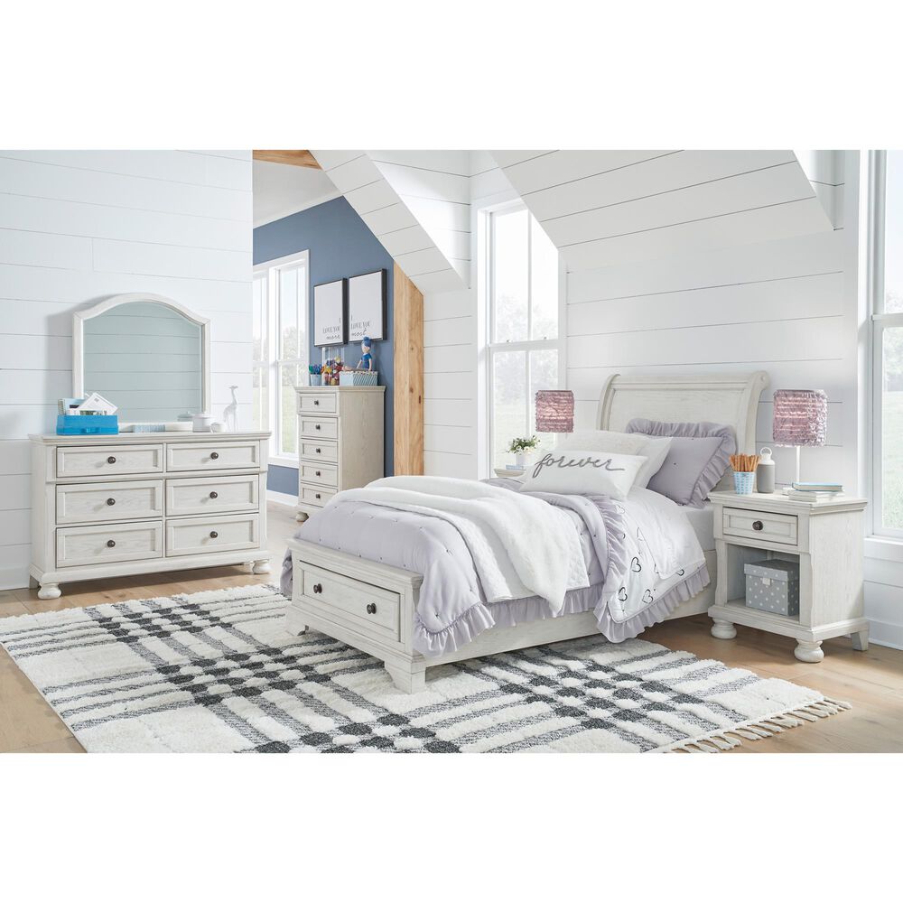 Ashley Robbinsdale 1 Drawer Nightstand in Antique White, , large