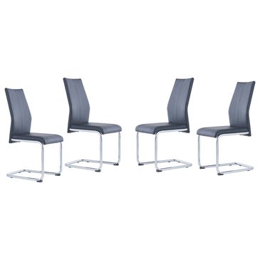 Global Furniture USA Dining Chair Black With Black Stitch (4), , large