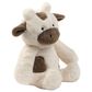 Lambs & Ivy Farmyard Friends Milkshake Cow Plush Toy in White and Brown, , large
