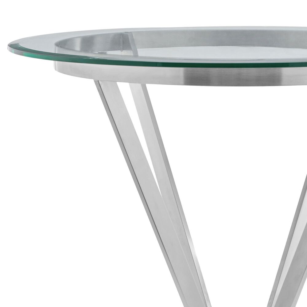Blue River Naomi Bar Table in Brushed Stainless Steel, , large