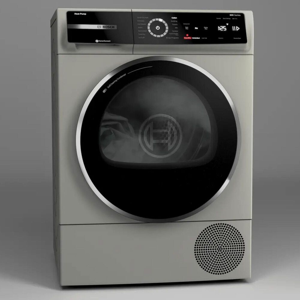 Bosch 800 Series 4 Cu. Ft. Front Load Electric Dryer in Pearl Steel, , large