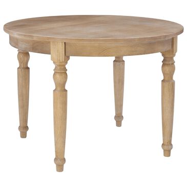 Linon Home Decor Avalon Round Dining Table in Light Natural Brown - Table Only, , large
