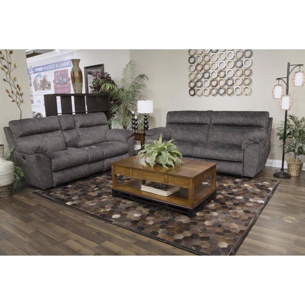 Catnapper Sedona Power Reclining Sofa with Power Headrest in Smoke, , large