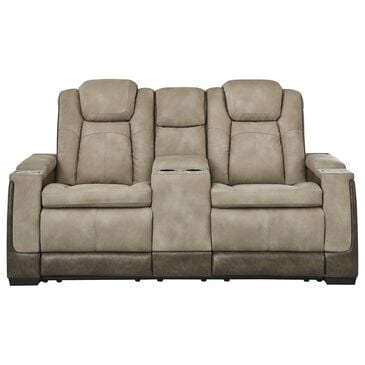 Millennium Next-Gen DuraPella Power Reclining Loveseat with Console in Sand, , large