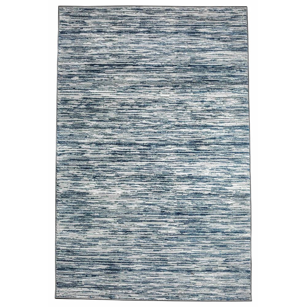Radici USA Davide Striped 7"10" x 10"6" Blue Area Rug, , large