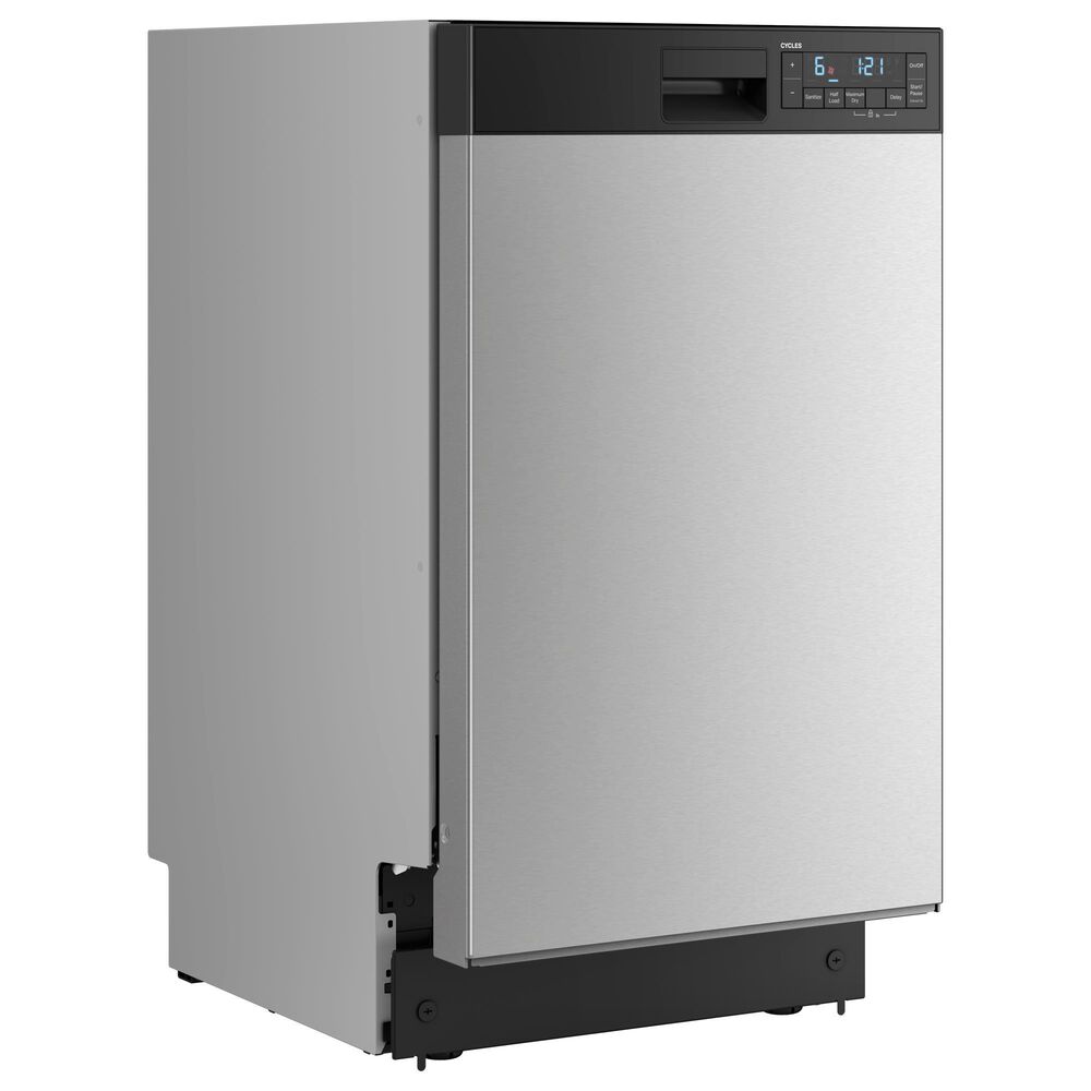 Whirlpool 18" Built-In Dishwasher with Half Load Cycle and Triple Spray Arms in Stainless Steel, , large