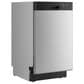 Whirlpool 18" Built-In Dishwasher with Half Load Cycle and Triple Spray Arms in Stainless Steel, , large