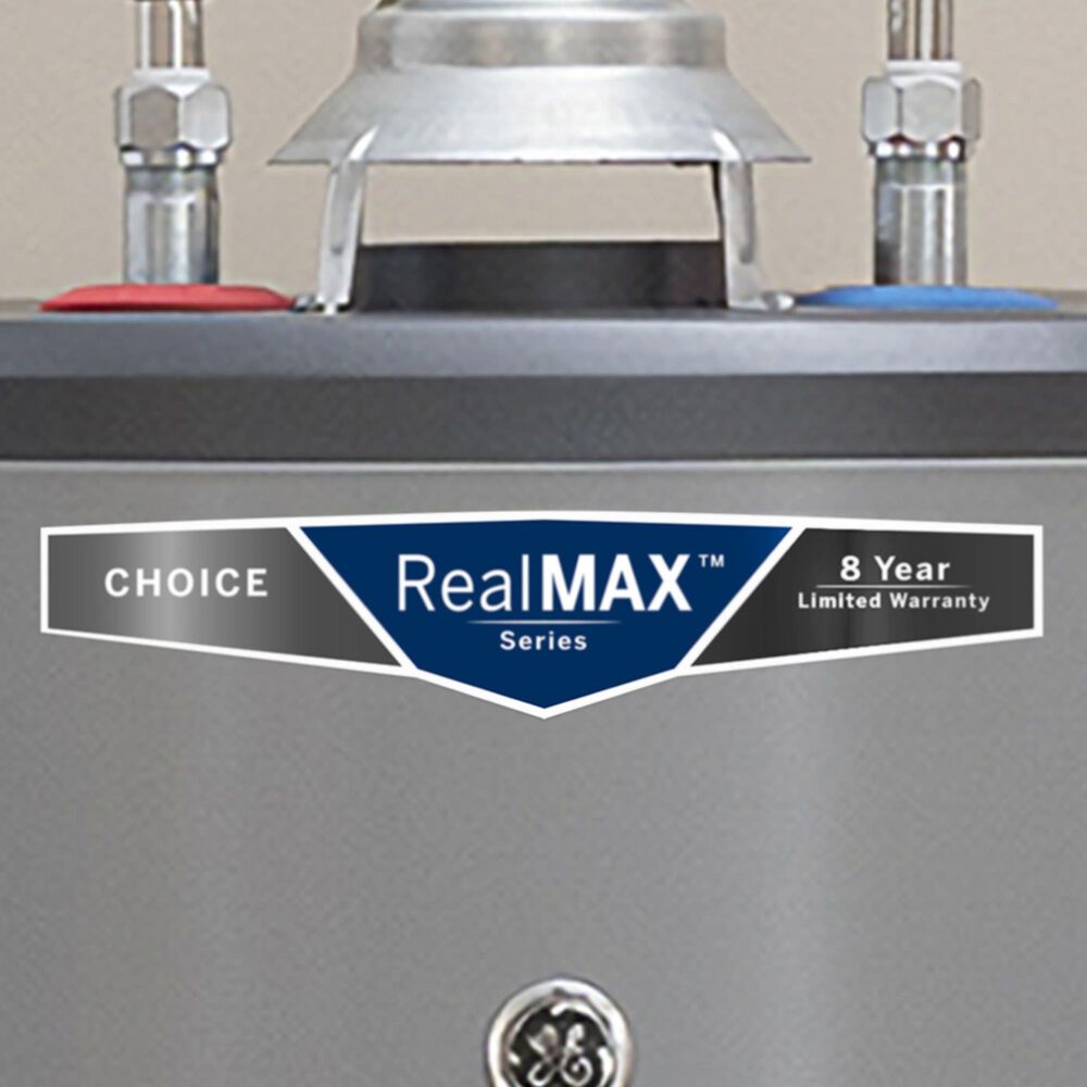GE Appliances RealMAX Choice 40-Gallon Tall Liquid Propane Atmospheric Water Heater in Gray, , large