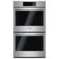 Bosch Benchmark 2-Piece Kitchen Package with Stainless Steel 9.2 Cu. Ft. Double Wall Oven and Black 30" Electric Cooktop, , large