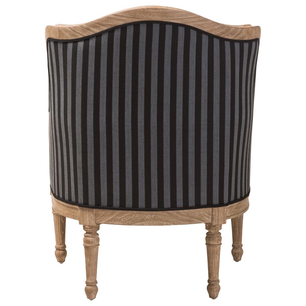 Baxton Studio Charlemagne Accent Chair in Grey and Black, , large