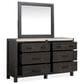 Nicolette Home Plum Creek 6 Drawer Dresser and Mirror in Ravenwood Black, , large