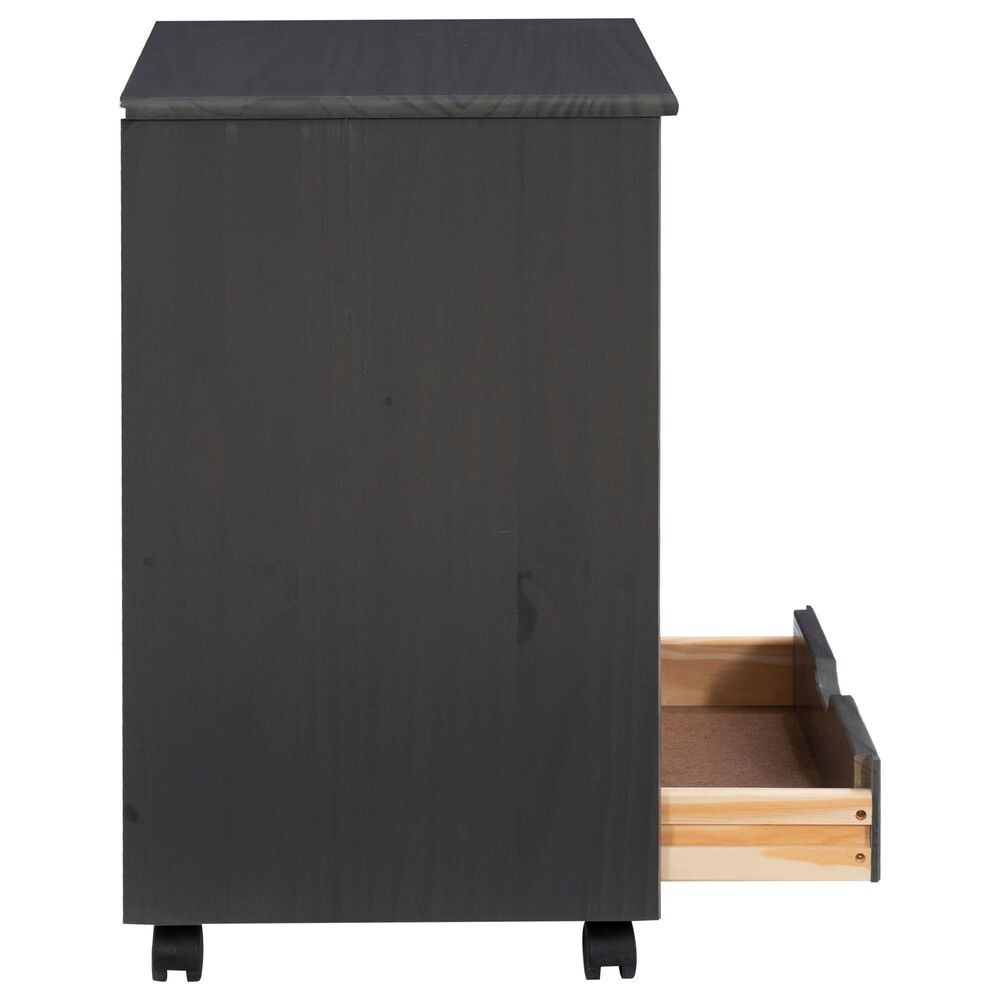 Linon Home Decor Cary 6-Drawer Wide Rolling Cart in Grey, , large