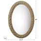 Splendor Living Lark Braided Seagrass Oval Mirror in Natural, , large