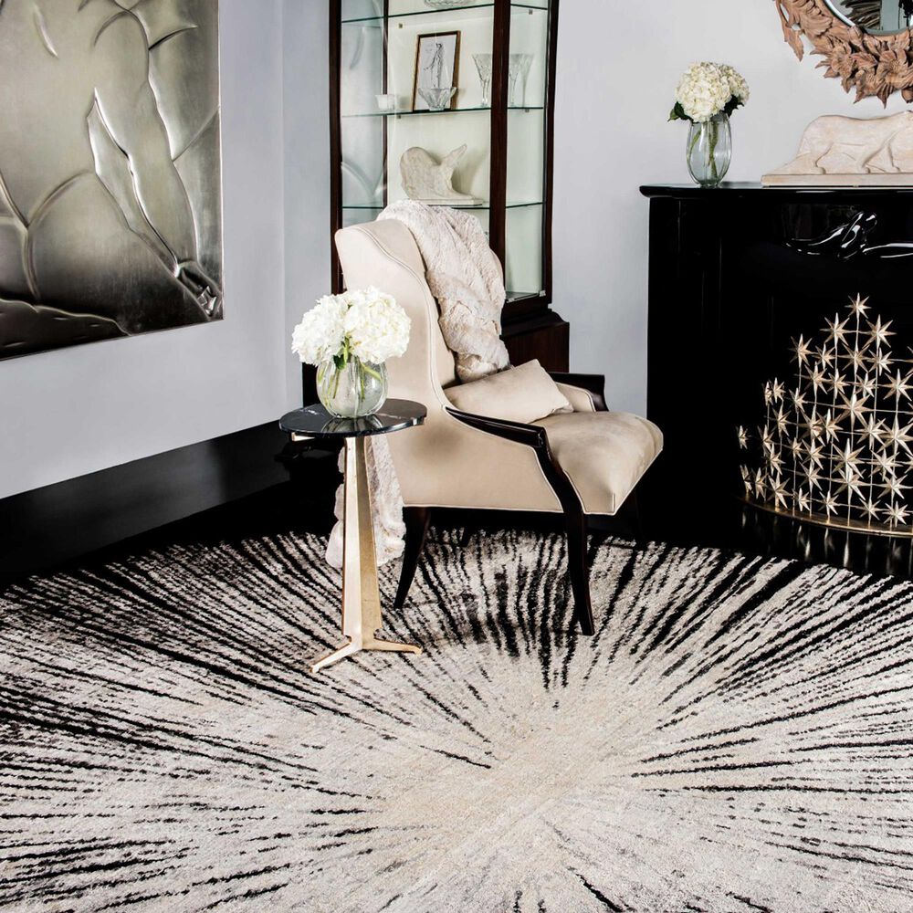 Nourison Cosmopolite CGS21 9&#39; x 12&#39; Noir Area Rug, , large