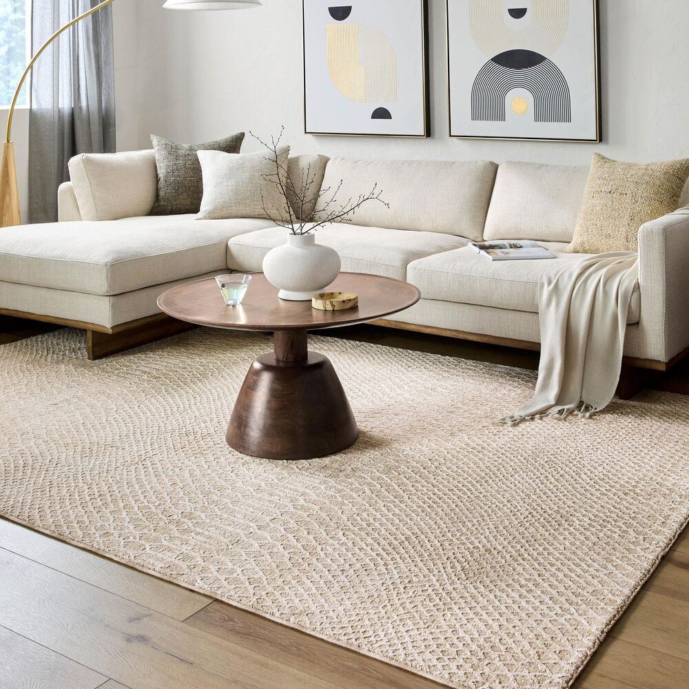 Surya Masterpiece MPC-2303 Medium Gray and Light Gray 7&#39;10&quot; x 10&#39;2&quot; Area Rug, , large