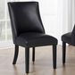 Linon Home Decor Adler Side Chair with Black Faux Leather Cushion in Black, , large