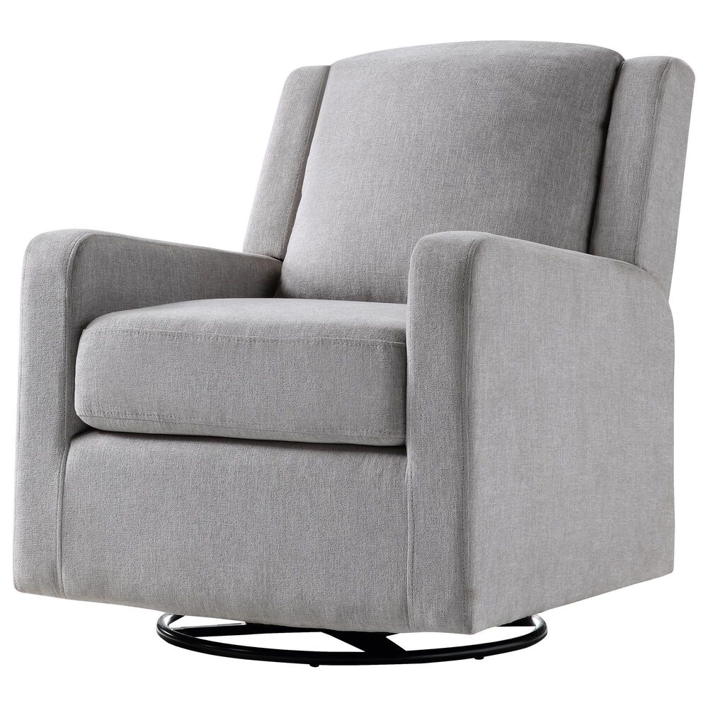Ovis Clara Nursery Swivel Glider Chair in Light Gray and Black, , large