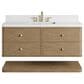 James Martin Allamari 48" Single Bathroom Vanity in Dune Mist with 3 cm White Zeus Silestone Top and Rectangular Sink, , large