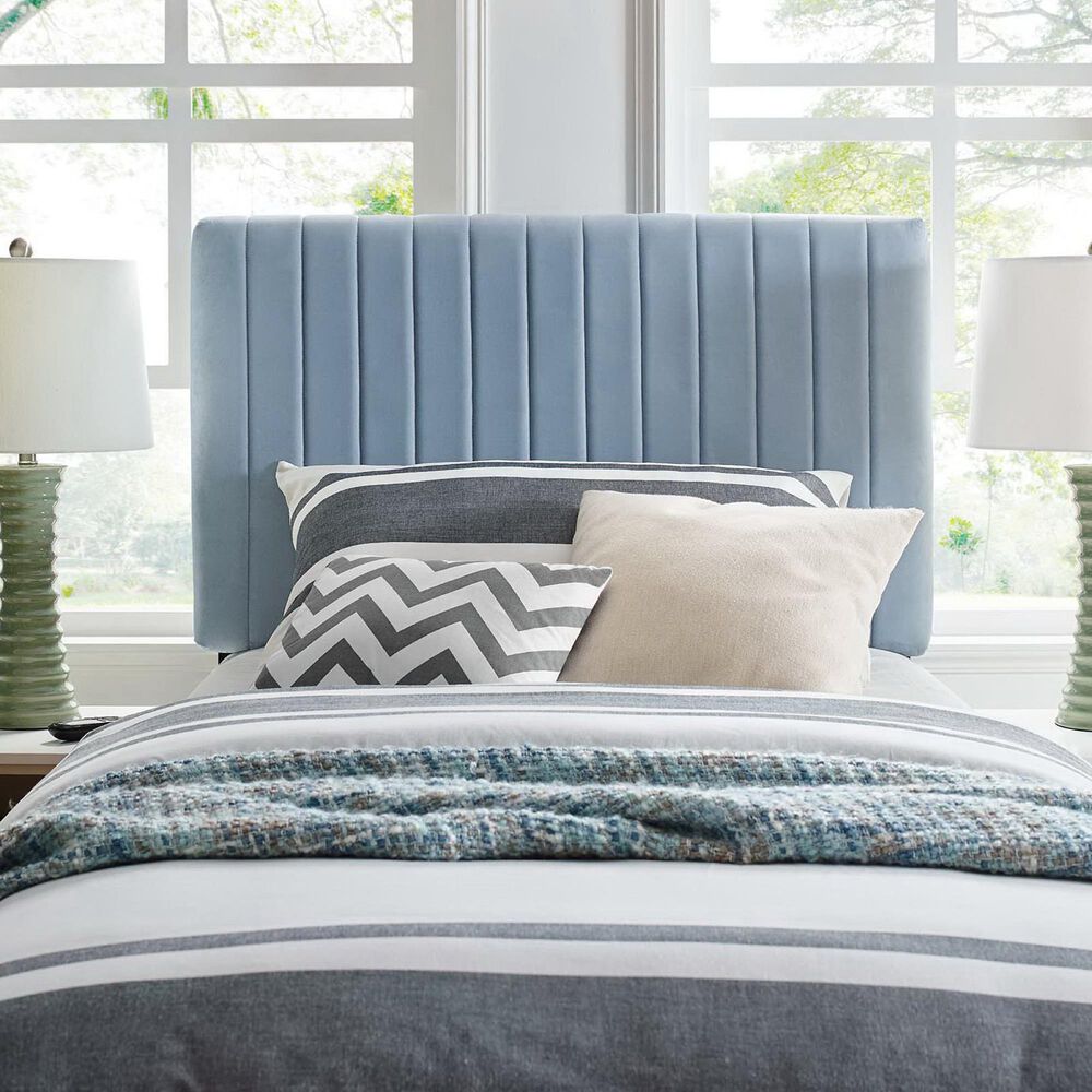 Modway Keira Upholstered Twin Headboard in Light Blue, , large