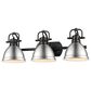 Golden Lighting Duncan 3-Light Bath Vanity in Matte Black and Pewter, , large