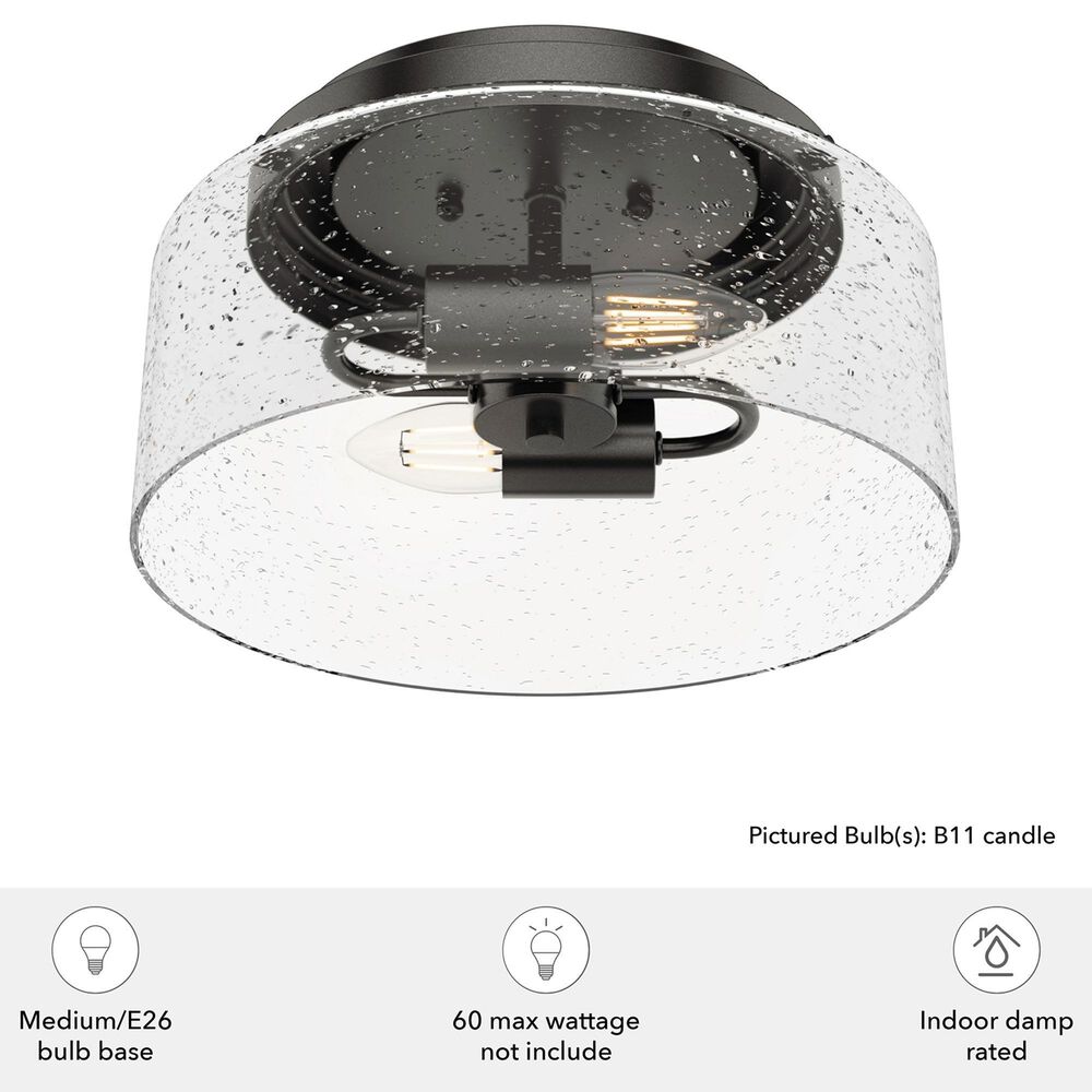 Hunter Hartland 2-Light Flush Mount in Noble Bronze, , large