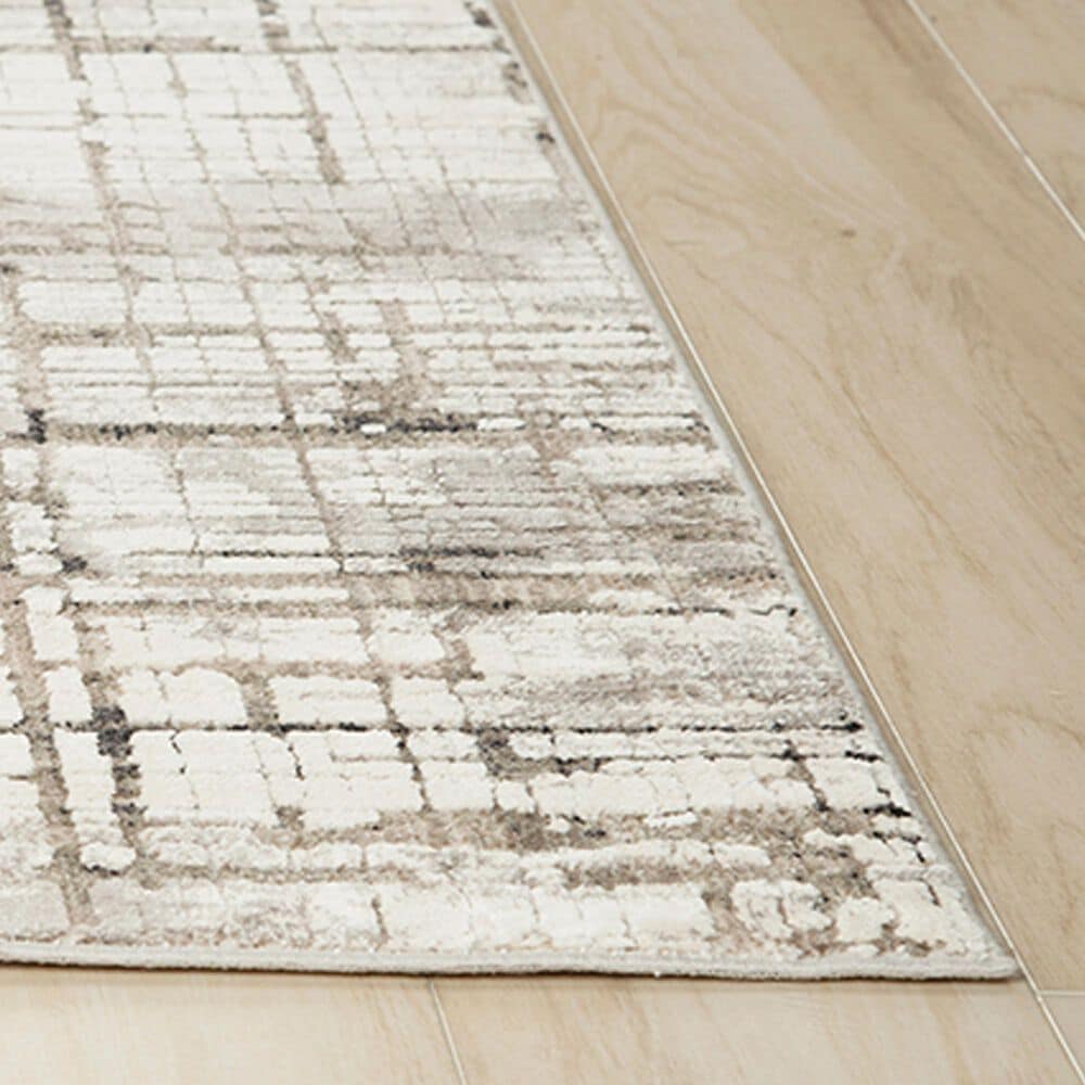 RIZZY Calabria 5&#39;3&quot; x 7&#39;6&quot; Neutral, Gray and Black Area Rug, , large