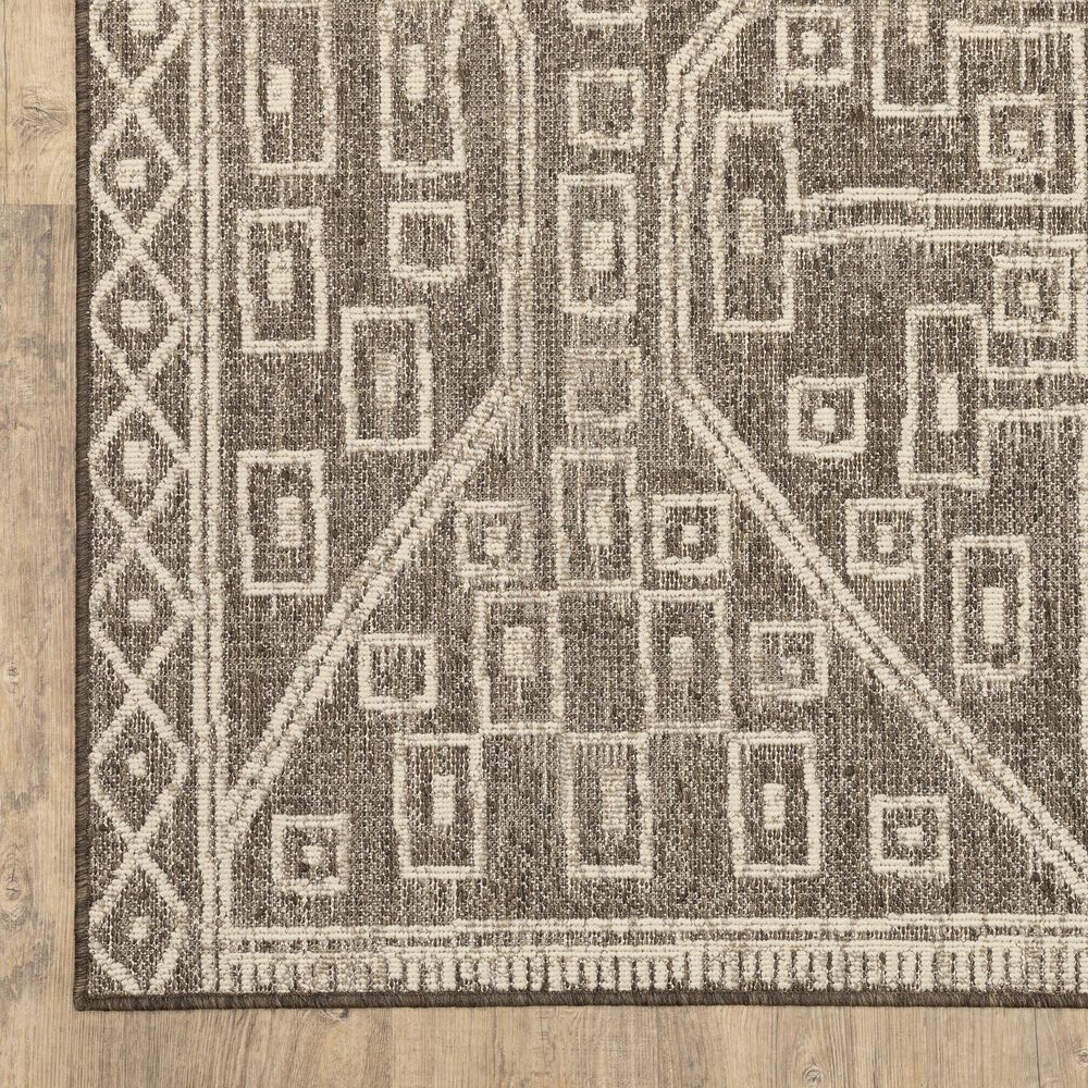 ROW by Oriental Weavers Zarina Southwestern Brown and Beige 3'3" x 5' Indoor/Outdoor Area Rug, , large