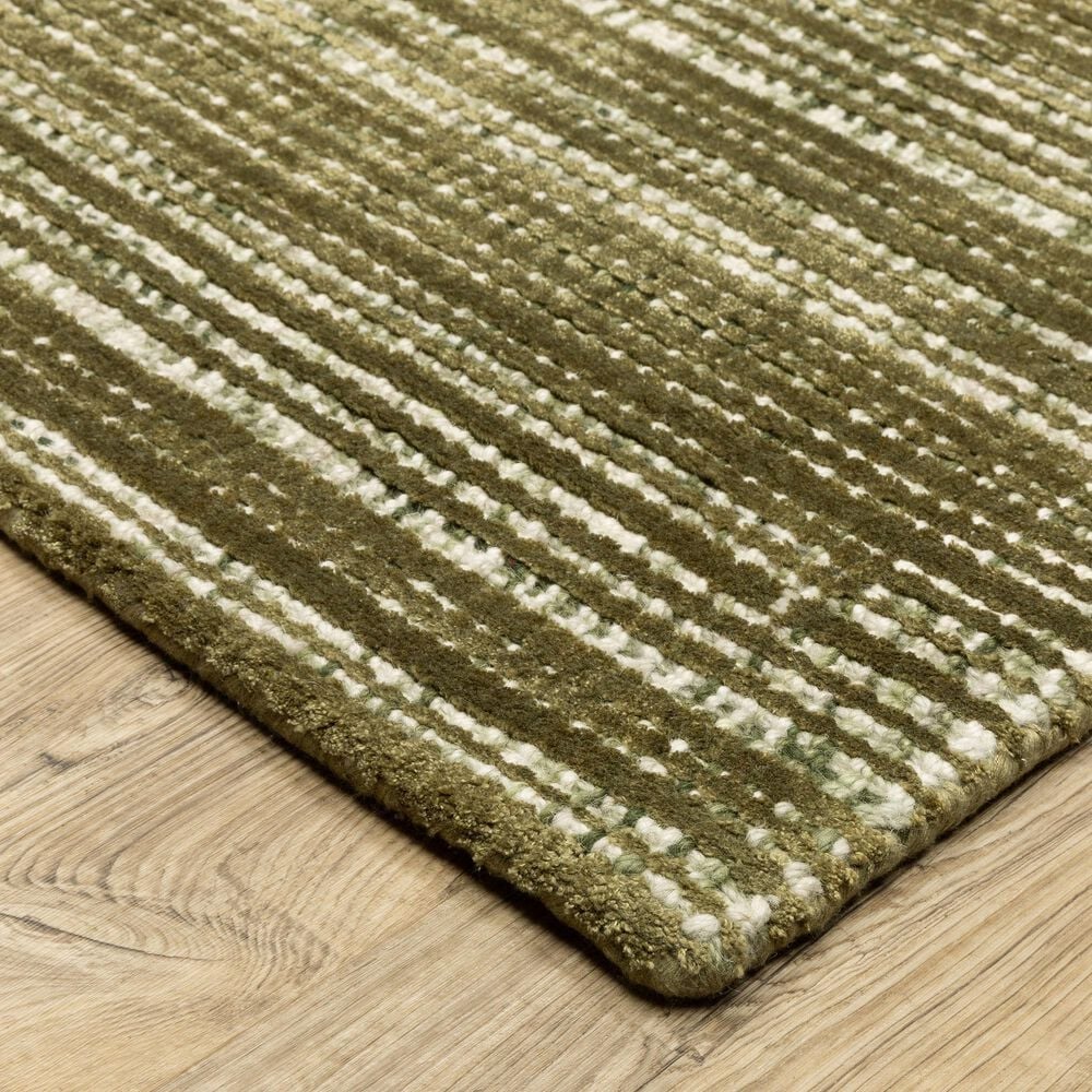 Oriental Weavers Circa 10&#39; x 13&#39; Green and Ivory Area Rug, , large