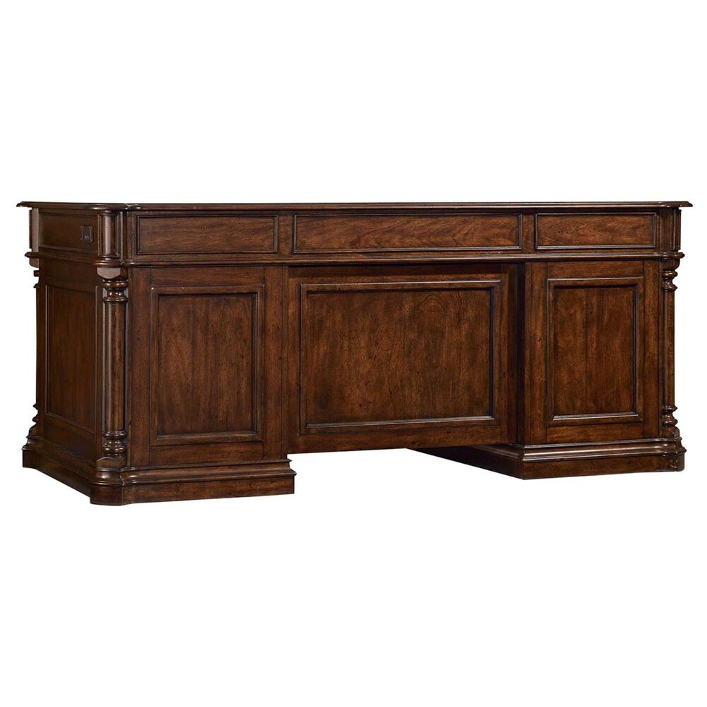 Hooker Furniture Leesburg Executive Desk in Mahogany, , large