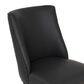 Linon Home Decor Adler Side Chair with Black Faux Leather Cushion in Black, , large